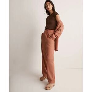 Madewell Women's Neale Straight-Leg Pant In Drapeweave CM5 Mustard Gold Size 6